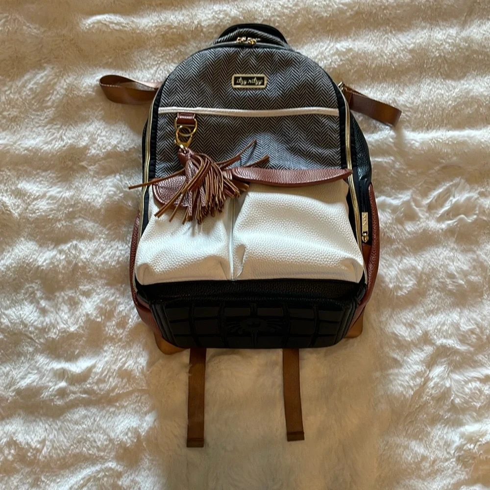 Multi-Color Women’s Backpack - White, Black & Brown